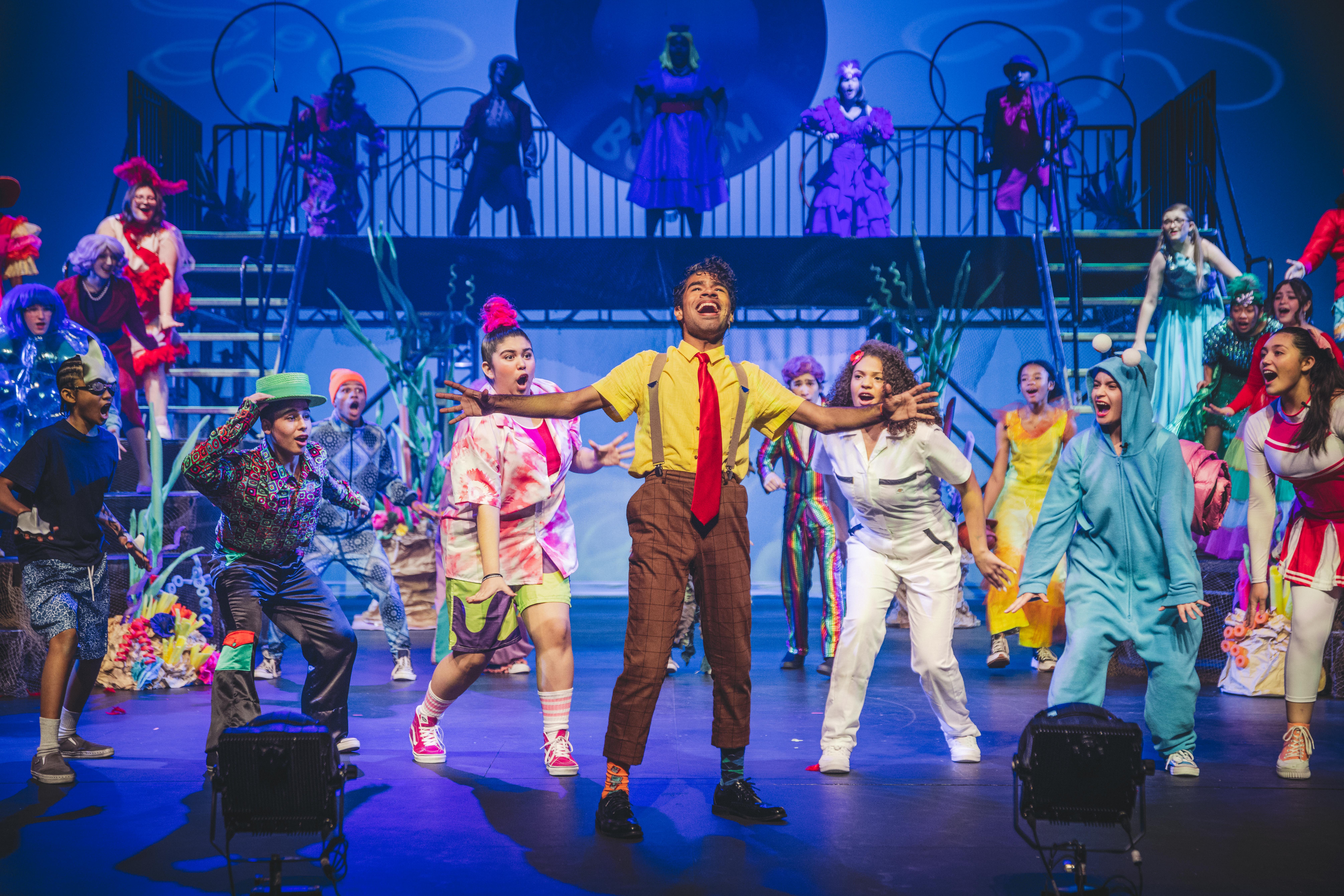 students performing musical theater