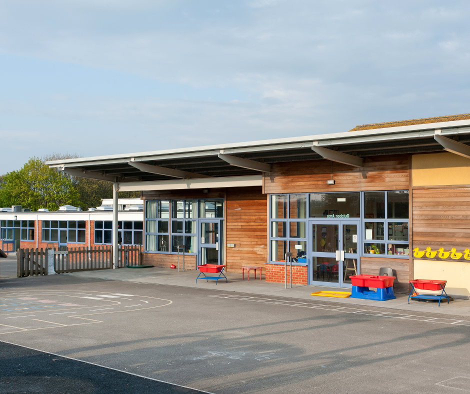 the exterior of a school building